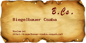 Biegelbauer Csaba névjegykártya